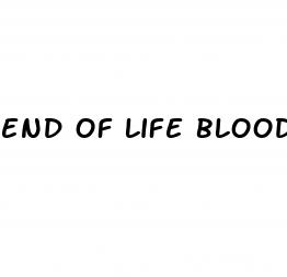 end of life blood pressure
