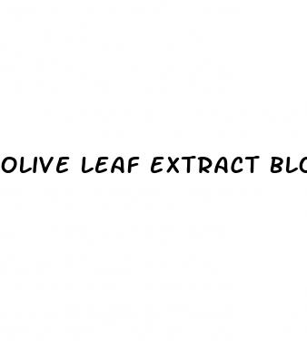 olive leaf extract blood pressure
