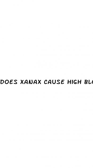 does xanax cause high blood pressure