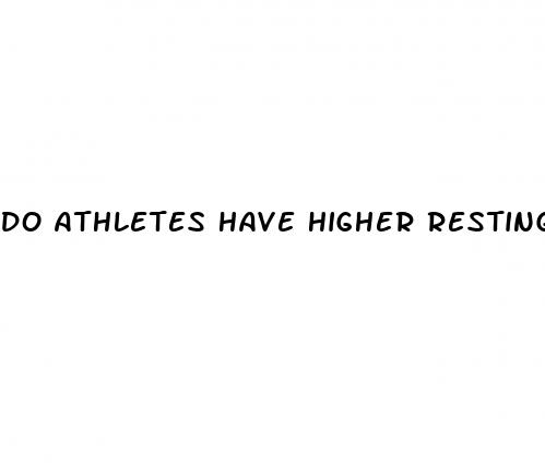 do athletes have higher resting blood pressure