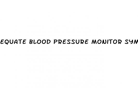 equate blood pressure monitor symbols