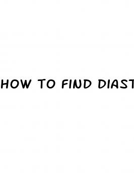 how to find diastolic blood pressure
