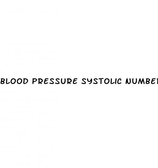 blood pressure systolic number
