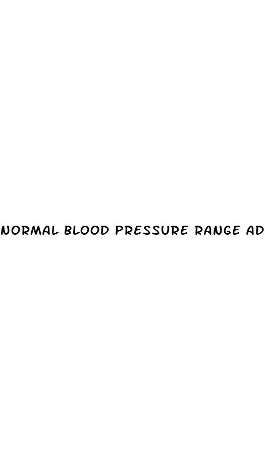 normal blood pressure range adults
