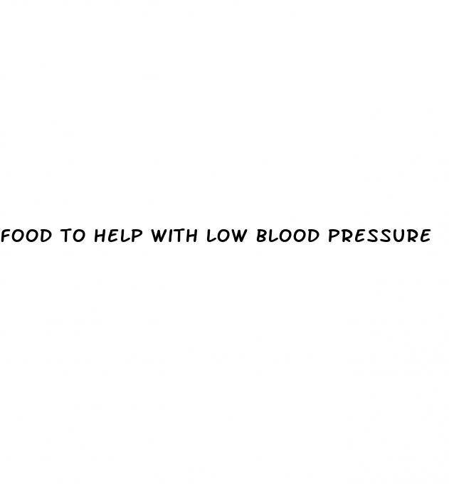 food to help with low blood pressure