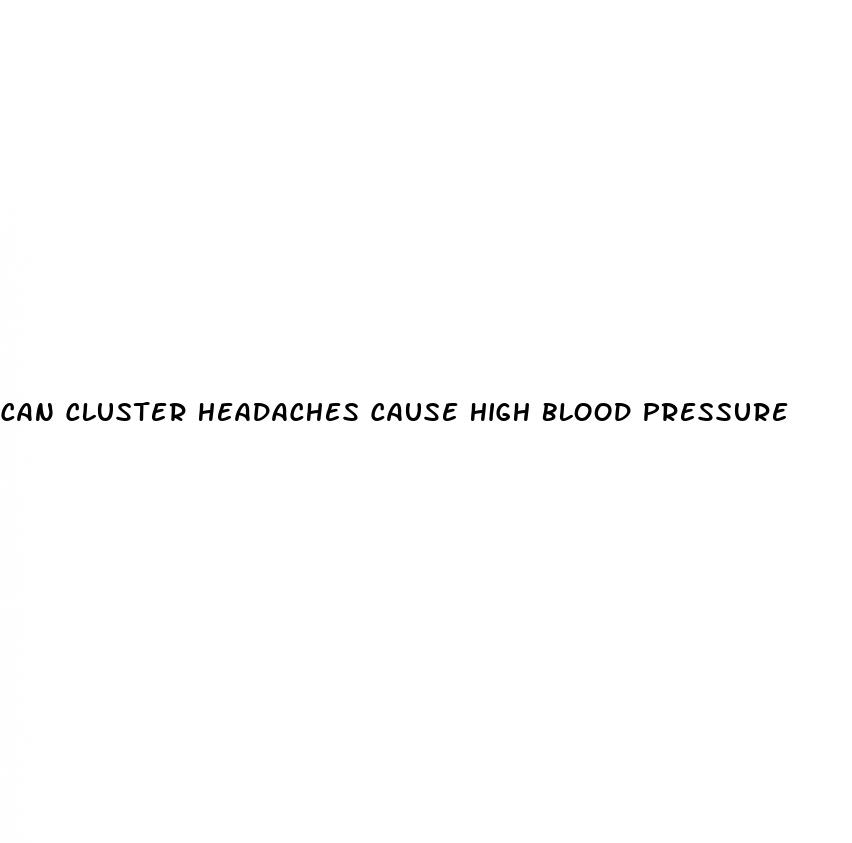 can cluster headaches cause high blood pressure