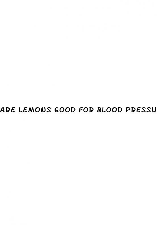 are lemons good for blood pressure