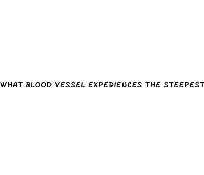what blood vessel experiences the steepest drop in blood pressure