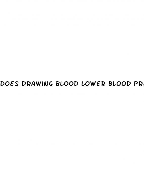 does drawing blood lower blood pressure