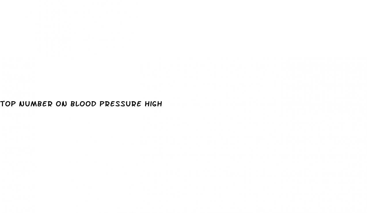 top number on blood pressure high