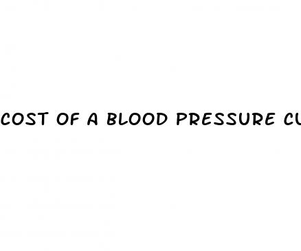 cost of a blood pressure cuff