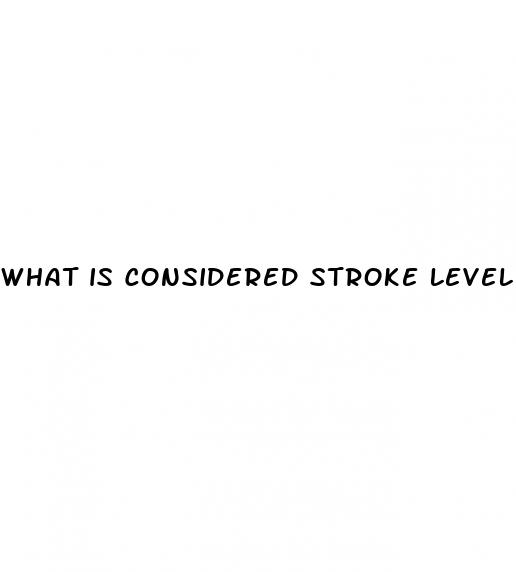 what is considered stroke level blood pressure
