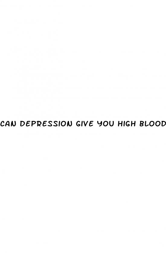 can depression give you high blood pressure
