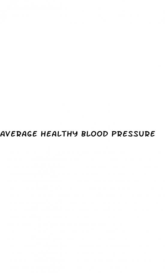 average healthy blood pressure