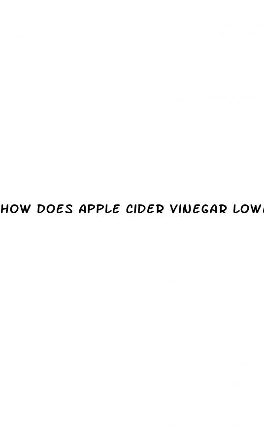 how does apple cider vinegar lower your blood pressure