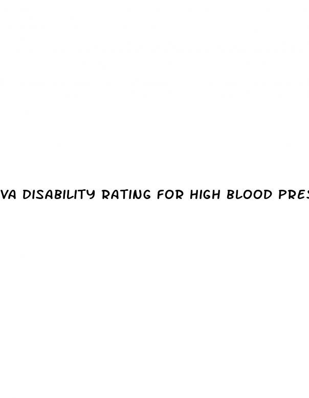 va disability rating for high blood pressure