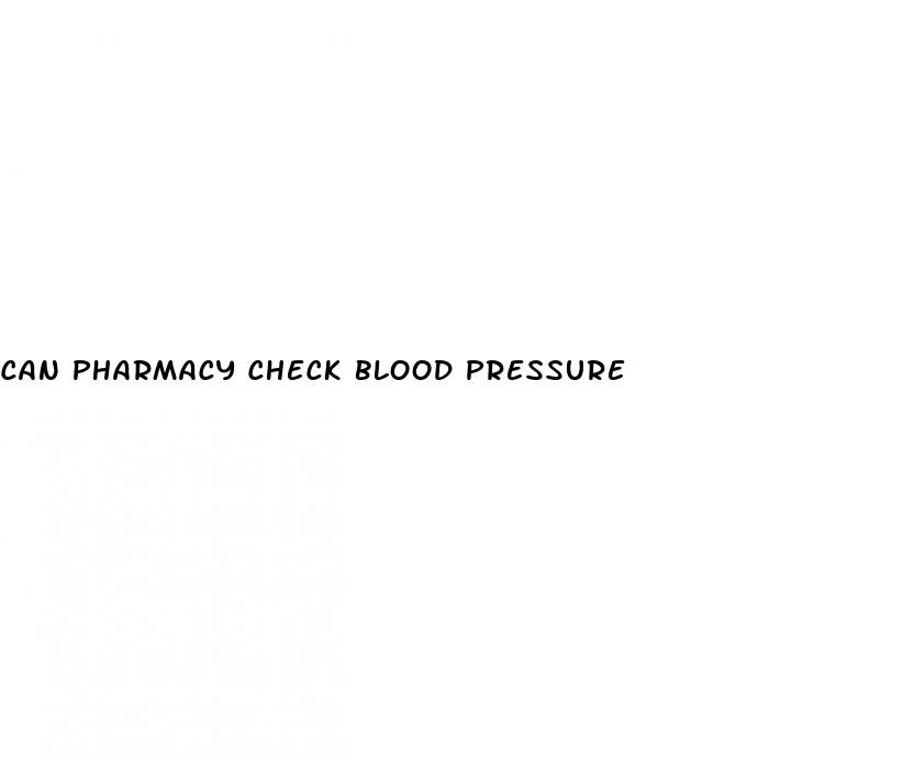 can pharmacy check blood pressure
