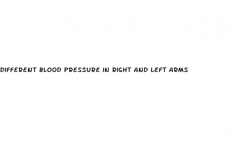 different blood pressure in right and left arms
