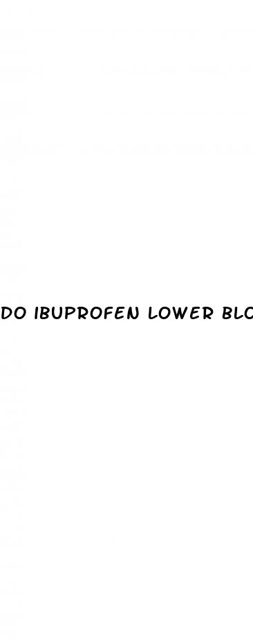 do ibuprofen lower blood pressure