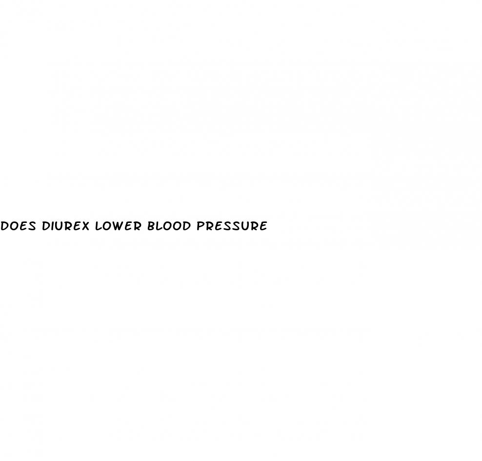 does diurex lower blood pressure
