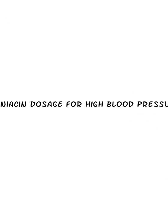 niacin dosage for high blood pressure