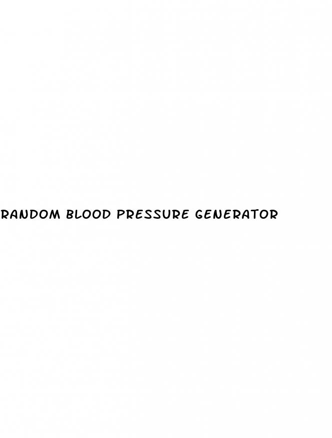 random blood pressure generator
