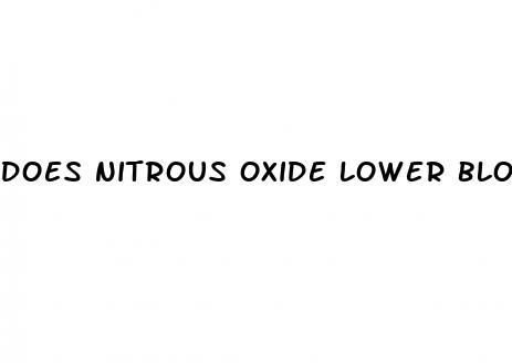 does nitrous oxide lower blood pressure