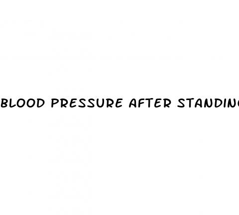 blood pressure after standing for 3 minutes