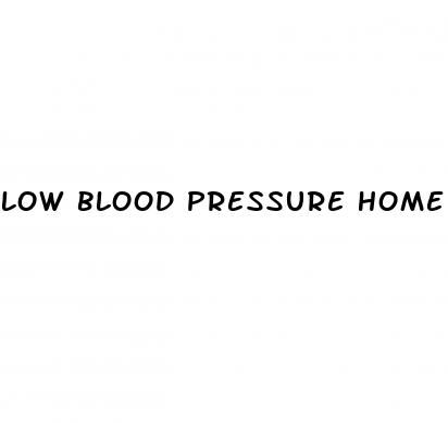 low blood pressure home remedy
