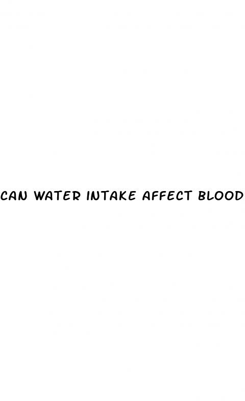 can water intake affect blood pressure