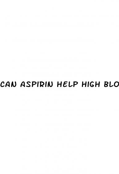 can aspirin help high blood pressure