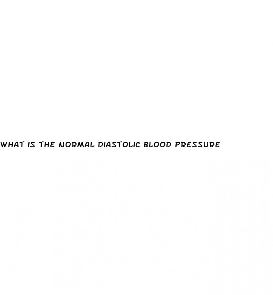 what is the normal diastolic blood pressure