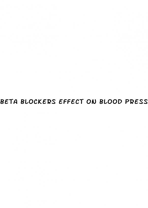 beta blockers effect on blood pressure