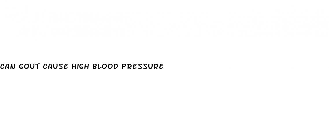 can gout cause high blood pressure