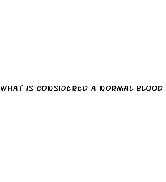 what is considered a normal blood pressure