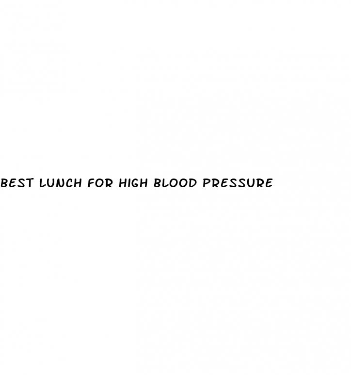 best lunch for high blood pressure
