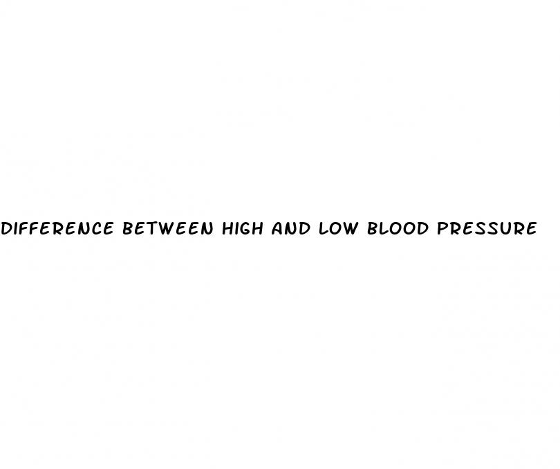difference between high and low blood pressure