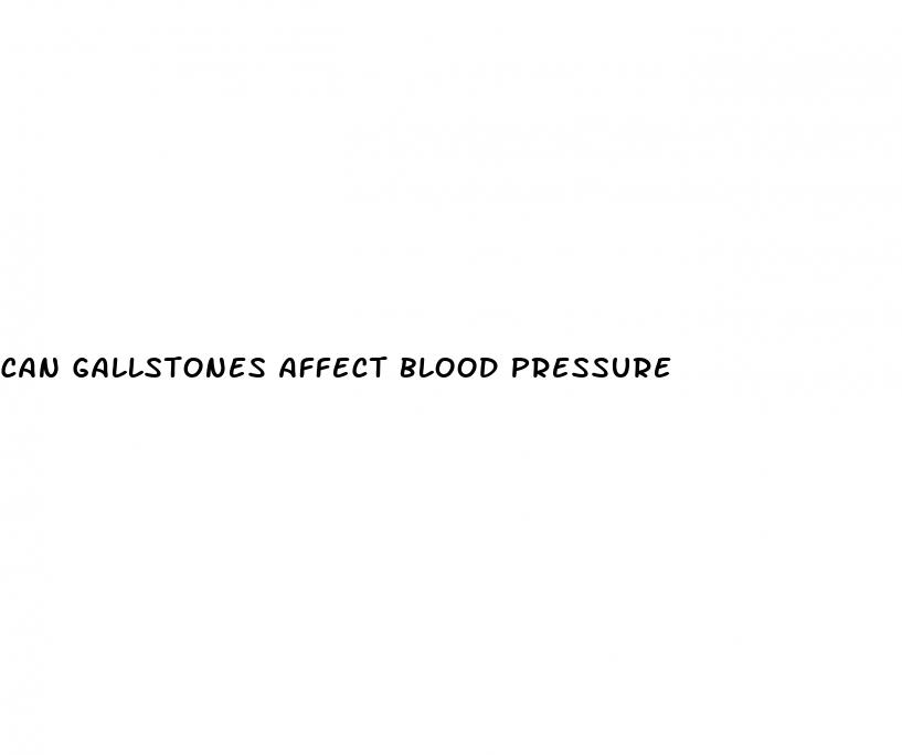 can gallstones affect blood pressure
