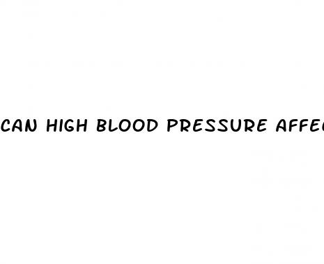 can high blood pressure affect your balance