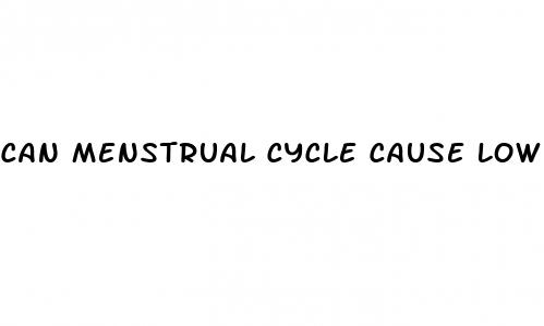 can menstrual cycle cause low blood pressure