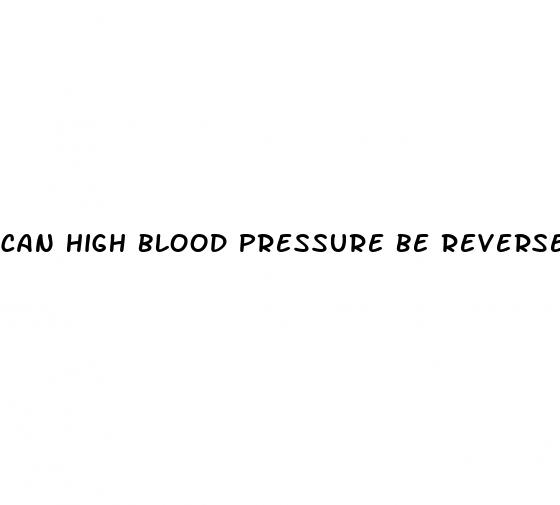 can high blood pressure be reversed with exercise