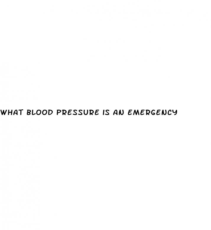 what blood pressure is an emergency