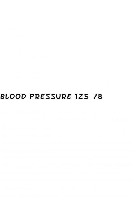 blood pressure 125 78