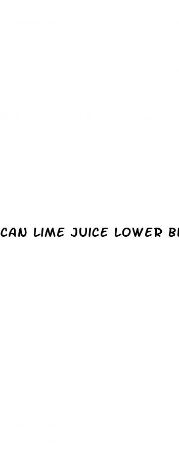 can lime juice lower blood pressure