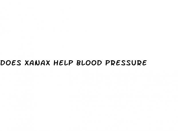 does xanax help blood pressure