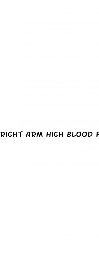 right arm high blood pressure