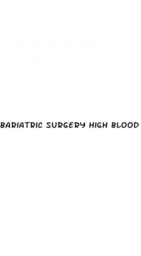 bariatric surgery high blood pressure