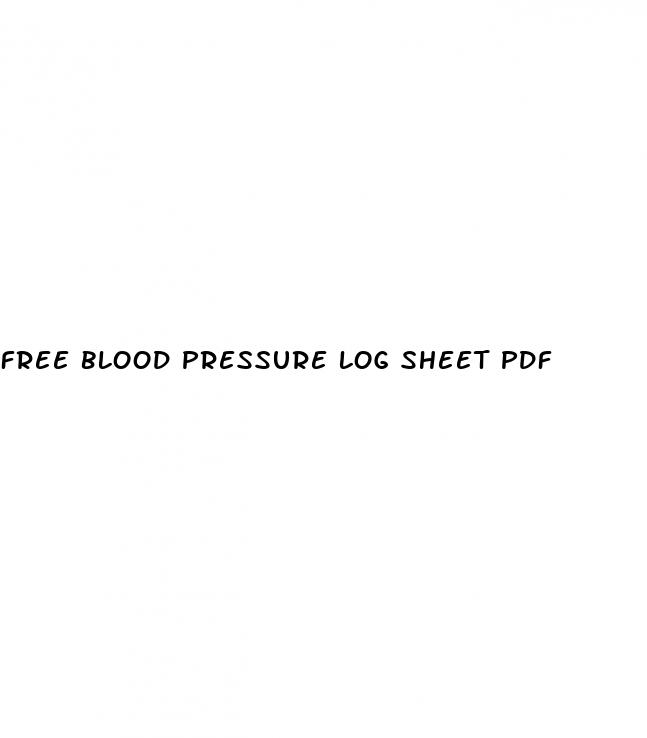 free blood pressure log sheet pdf