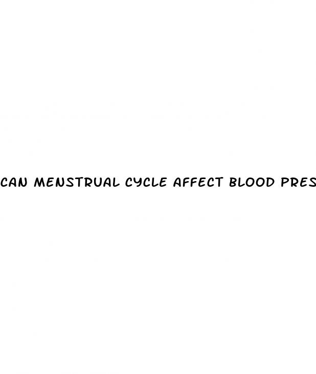 can menstrual cycle affect blood pressure