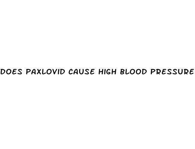 does paxlovid cause high blood pressure